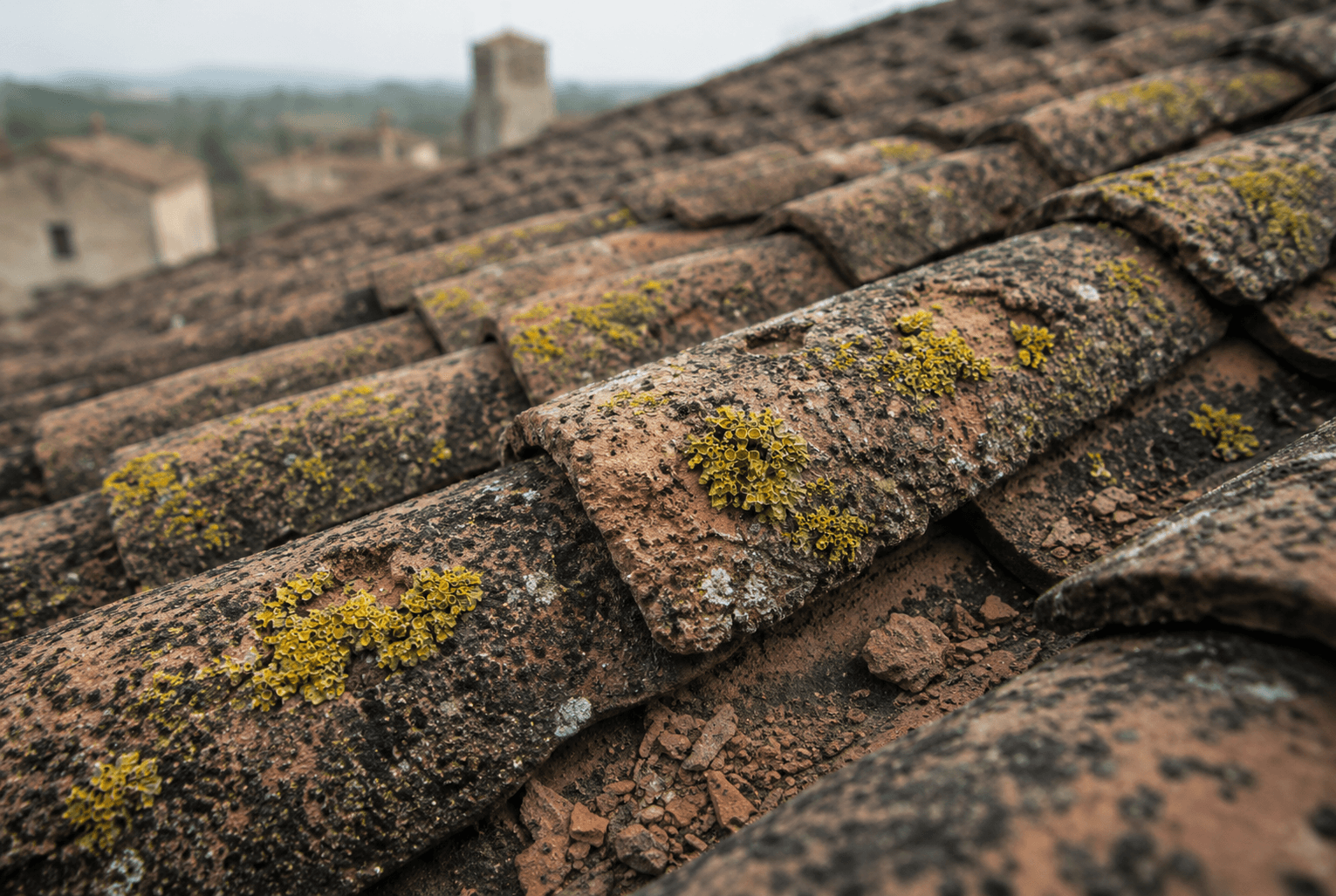 Lichens orangés