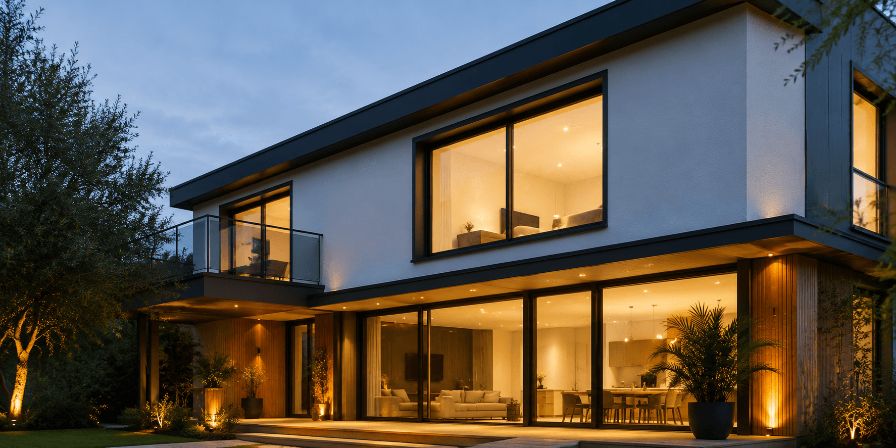 Maison à la façade rénovée et valorisée
