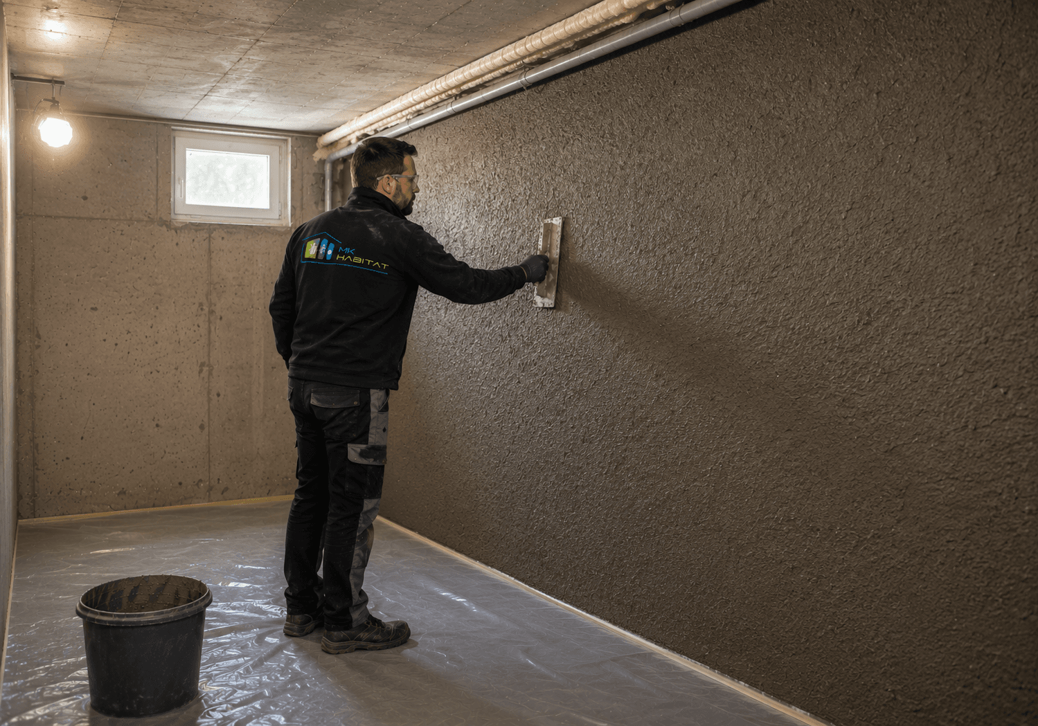 Cuvelage d’un sous-sol par MK Habitat
