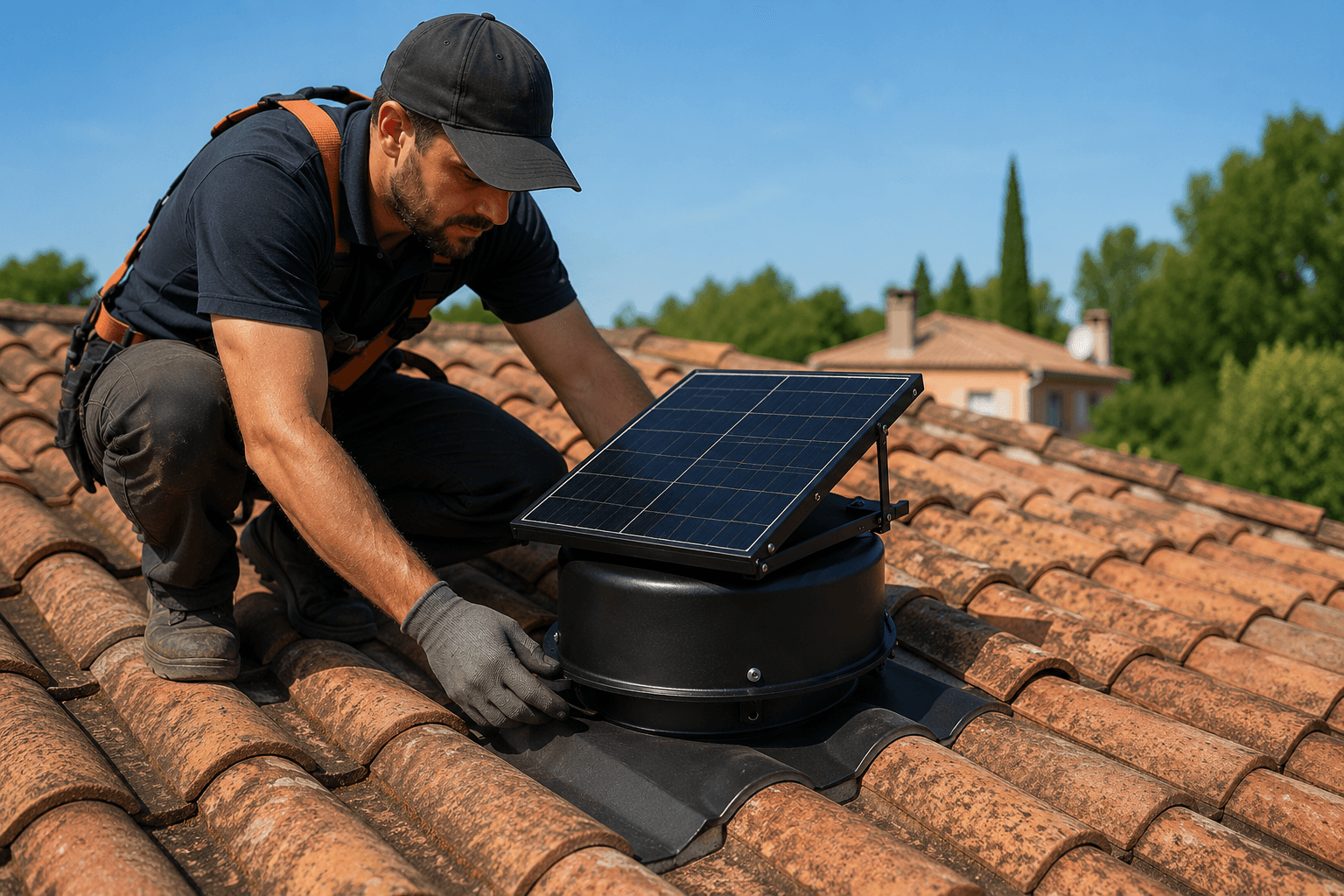 Extracteur d’air solaire installé par MK Habitat